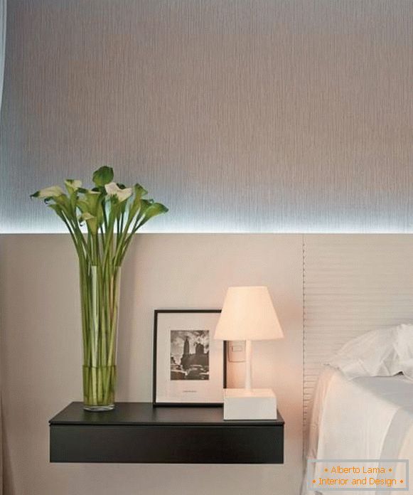 LED pozadinsko osvjetljenje u spavaćoj sobi
