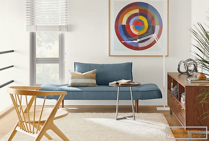 Синий диван Etna Convertible Sleeper Sofa от Room & Board