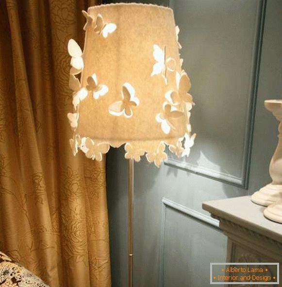 podna lampa sa vlastitim rukama od tkanine, foto 4
