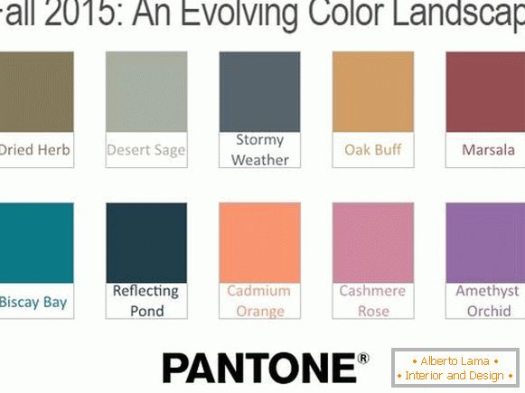 Moderne boje - trendovi jeseni 2015 iz Pantonea