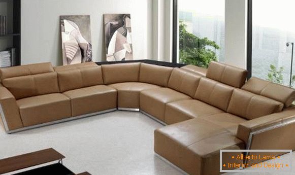 Ugaoni mekani namještaj za dnevni boravak - foto uglovog sofa