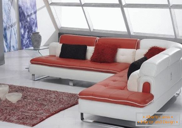 Modularna mekana kutna sofa u modernom stilu