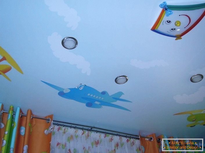 Smešno rastegljivi plafoni oko aviona crtanih filmova. Deci će se dopasti.