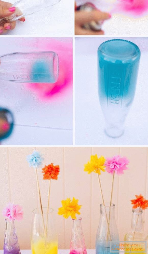 Kako napraviti vazu iz bočice sa aerosol bojom