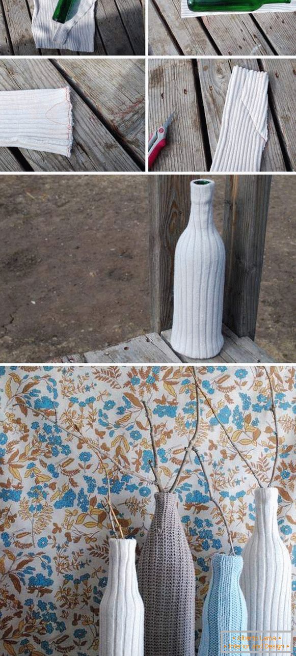 Kako napraviti prelepu vazu svojim rukama iz flaše