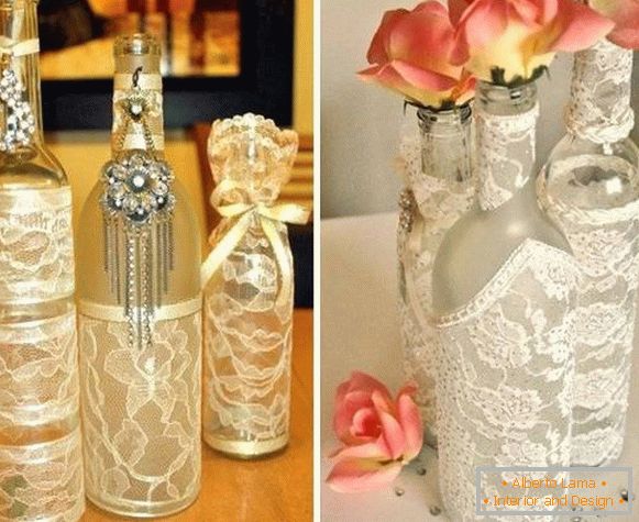 Kako napraviti prelepu vazu iz bočice i čipke
