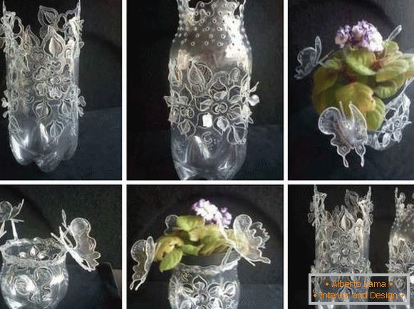 Dekorativna vaza iz plastične bočice s vlastitim rukama