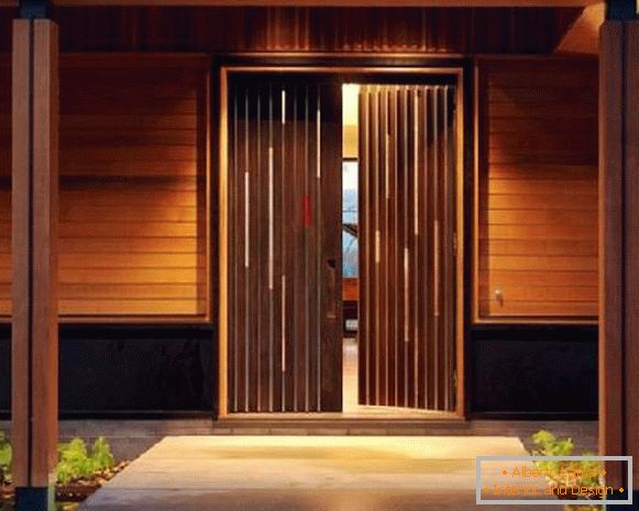 drvena ulazna vrata za privatnu kuću, foto 6