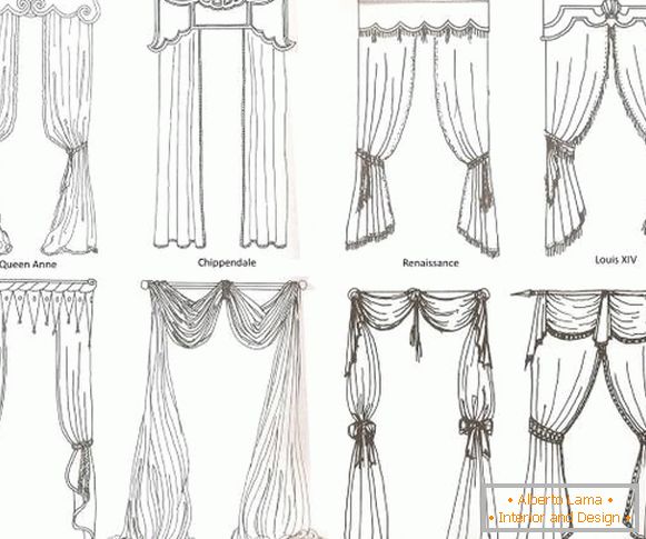 Vrste klasičnih zavesa