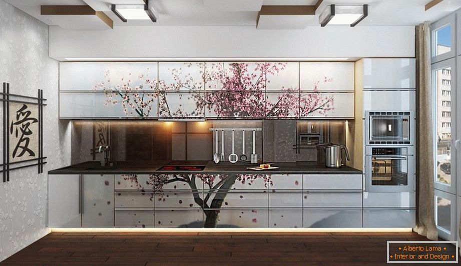 Sakura na kuhinjskom nameštaju